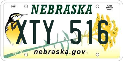 NE license plate XTY516