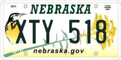 NE license plate XTY518
