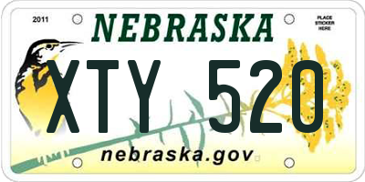 NE license plate XTY520