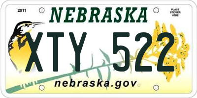 NE license plate XTY522