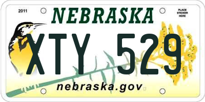 NE license plate XTY529