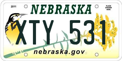 NE license plate XTY531