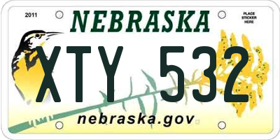 NE license plate XTY532