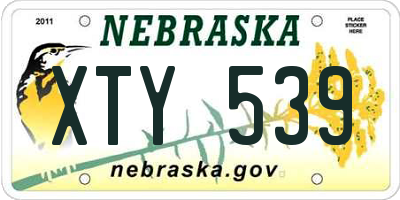 NE license plate XTY539