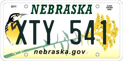 NE license plate XTY541