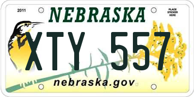 NE license plate XTY557
