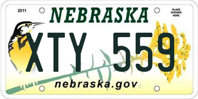 NE license plate XTY559