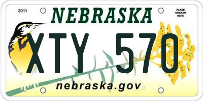 NE license plate XTY570