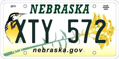 NE license plate XTY572