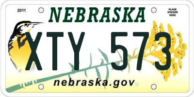 NE license plate XTY573