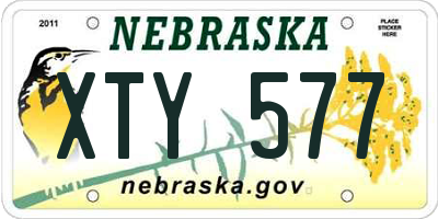 NE license plate XTY577