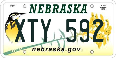 NE license plate XTY592