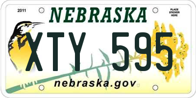 NE license plate XTY595