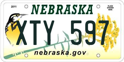 NE license plate XTY597