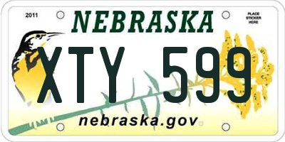 NE license plate XTY599