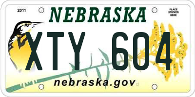 NE license plate XTY604