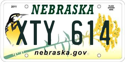 NE license plate XTY614