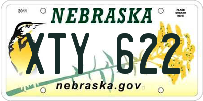 NE license plate XTY622