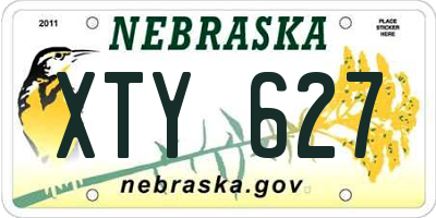 NE license plate XTY627