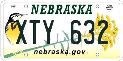 NE license plate XTY632