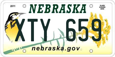 NE license plate XTY659