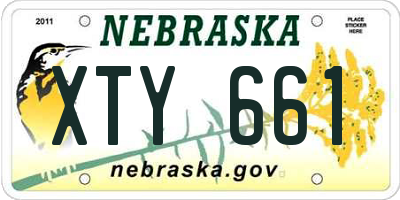 NE license plate XTY661