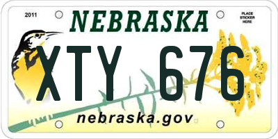NE license plate XTY676