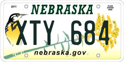 NE license plate XTY684