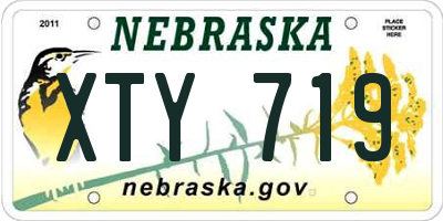 NE license plate XTY719