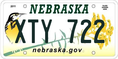 NE license plate XTY722