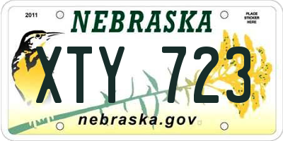 NE license plate XTY723