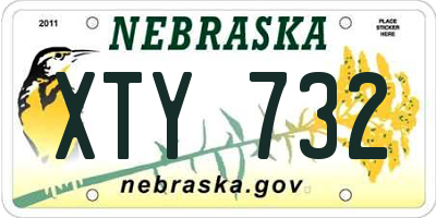 NE license plate XTY732