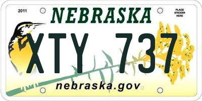 NE license plate XTY737
