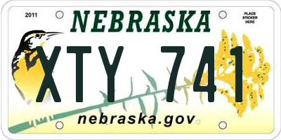 NE license plate XTY741