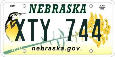 NE license plate XTY744