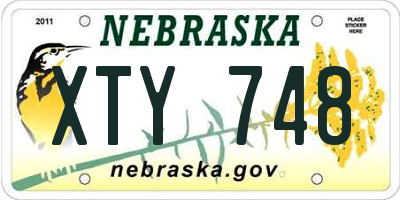 NE license plate XTY748