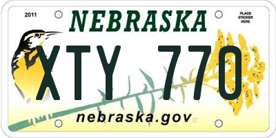 NE license plate XTY770