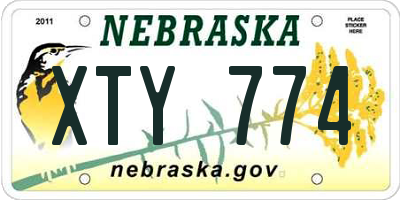 NE license plate XTY774