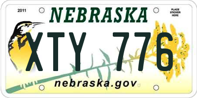NE license plate XTY776