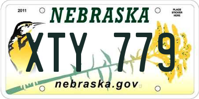 NE license plate XTY779