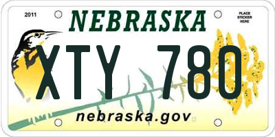 NE license plate XTY780