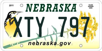 NE license plate XTY797