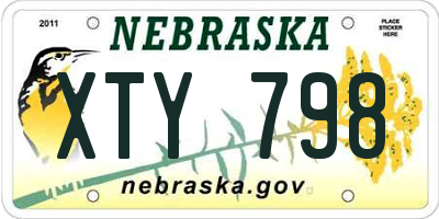 NE license plate XTY798