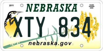 NE license plate XTY834