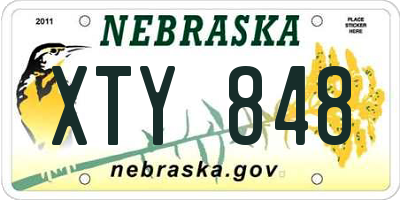 NE license plate XTY848