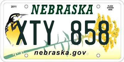NE license plate XTY858