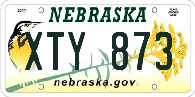 NE license plate XTY873
