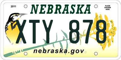 NE license plate XTY878
