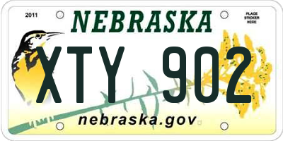 NE license plate XTY902