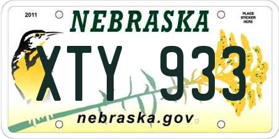 NE license plate XTY933